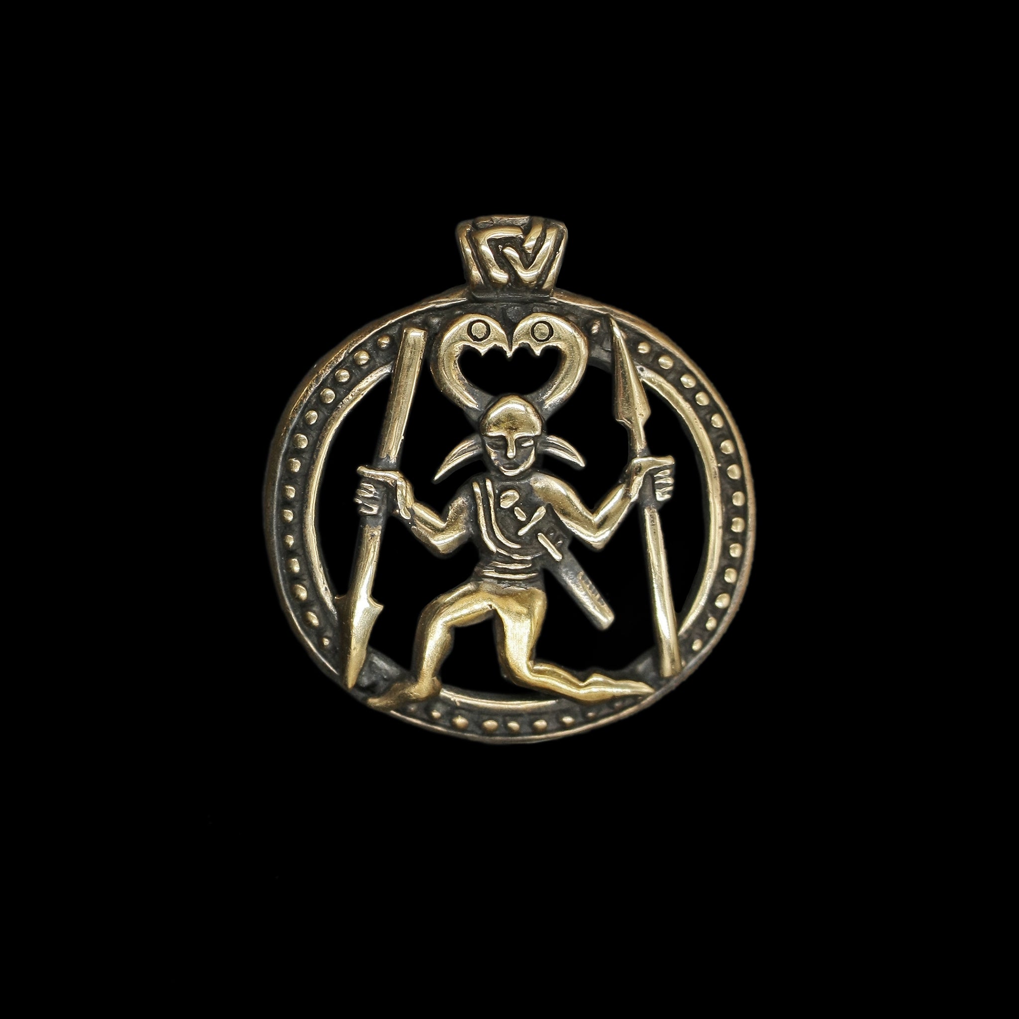 Odin Warrior Pendant - Bronze