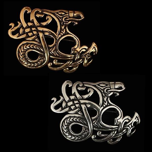 Viking Ringerike Dragon Brooch - Viking Brooches