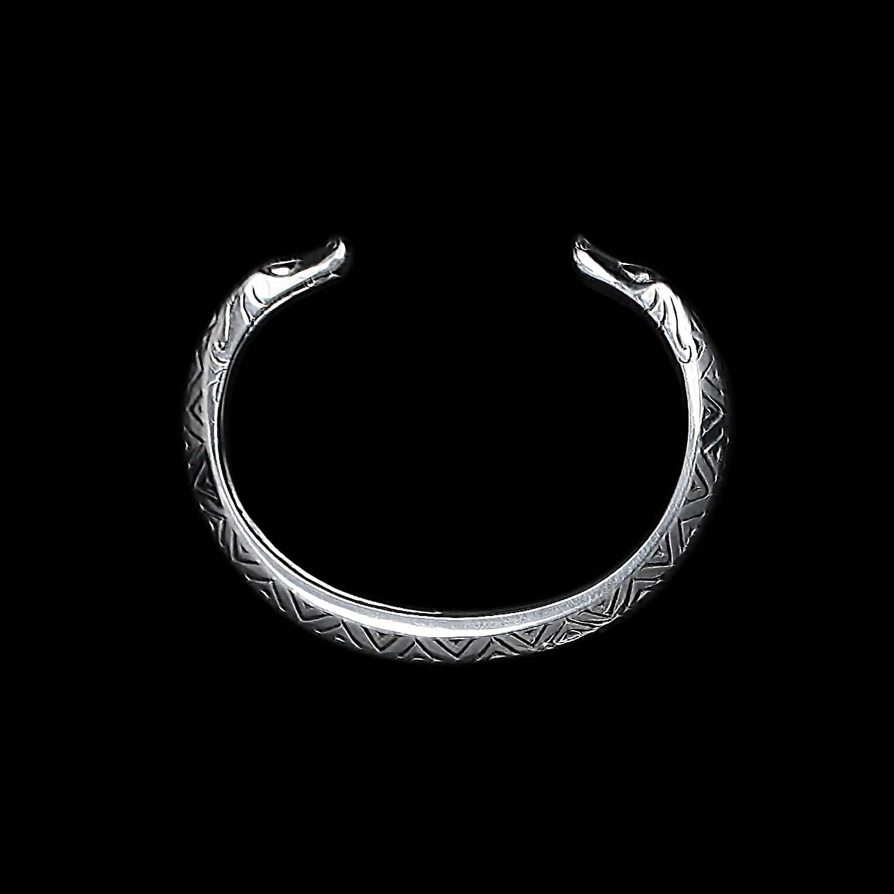 Silver Thor's Protection Runic Bracelet / Arm Ring - Large