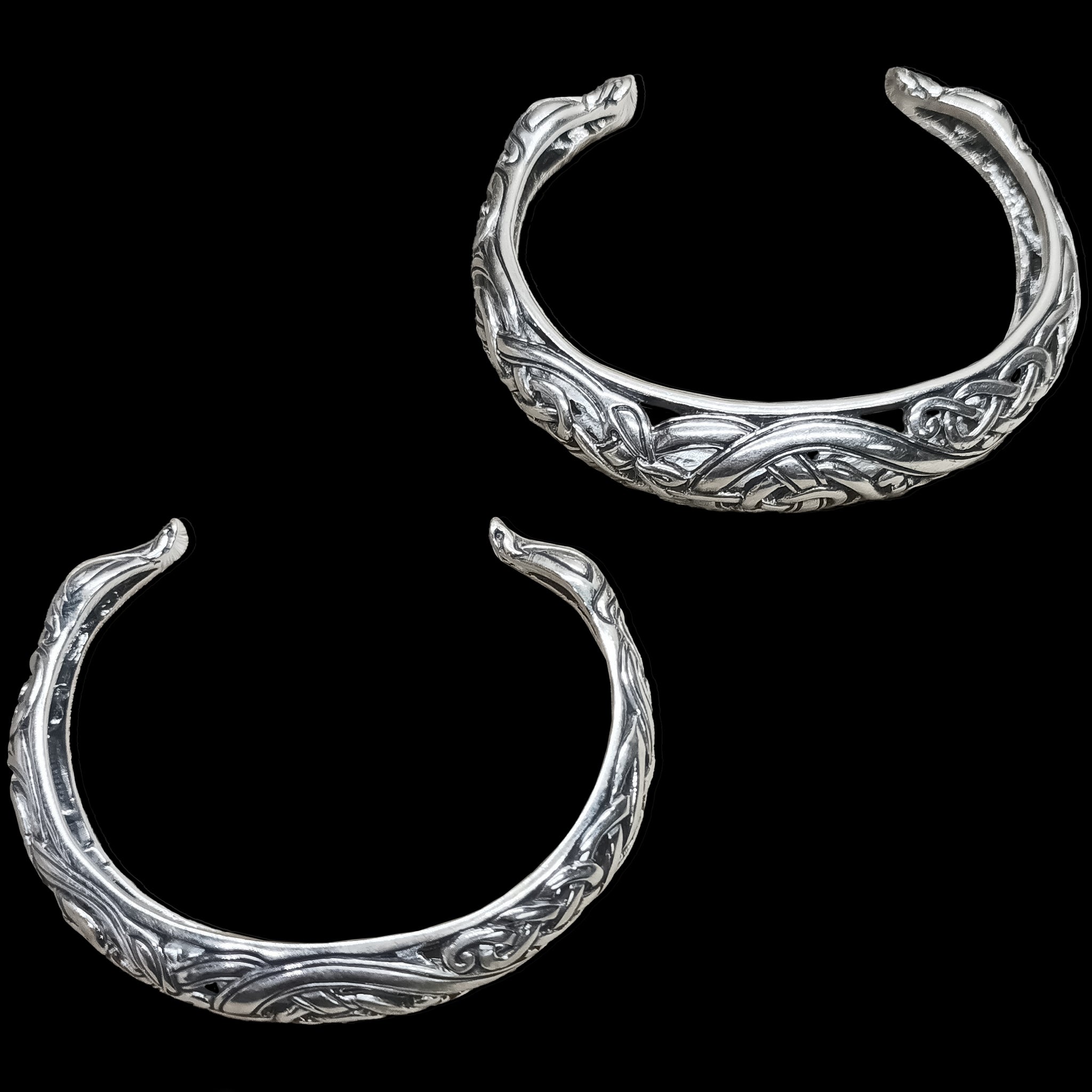 Silver Urnes Dragon Bracelets - Medium & Small