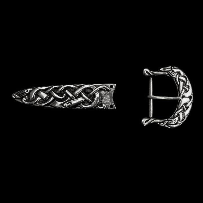 Urnes Style Viking Belt Fittings - Silver - Belts & Fittings