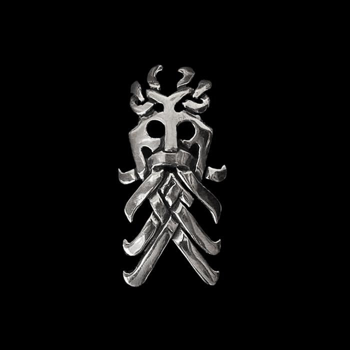 Viking Warrior Mask Pendant - Silver - Viking Pendants
