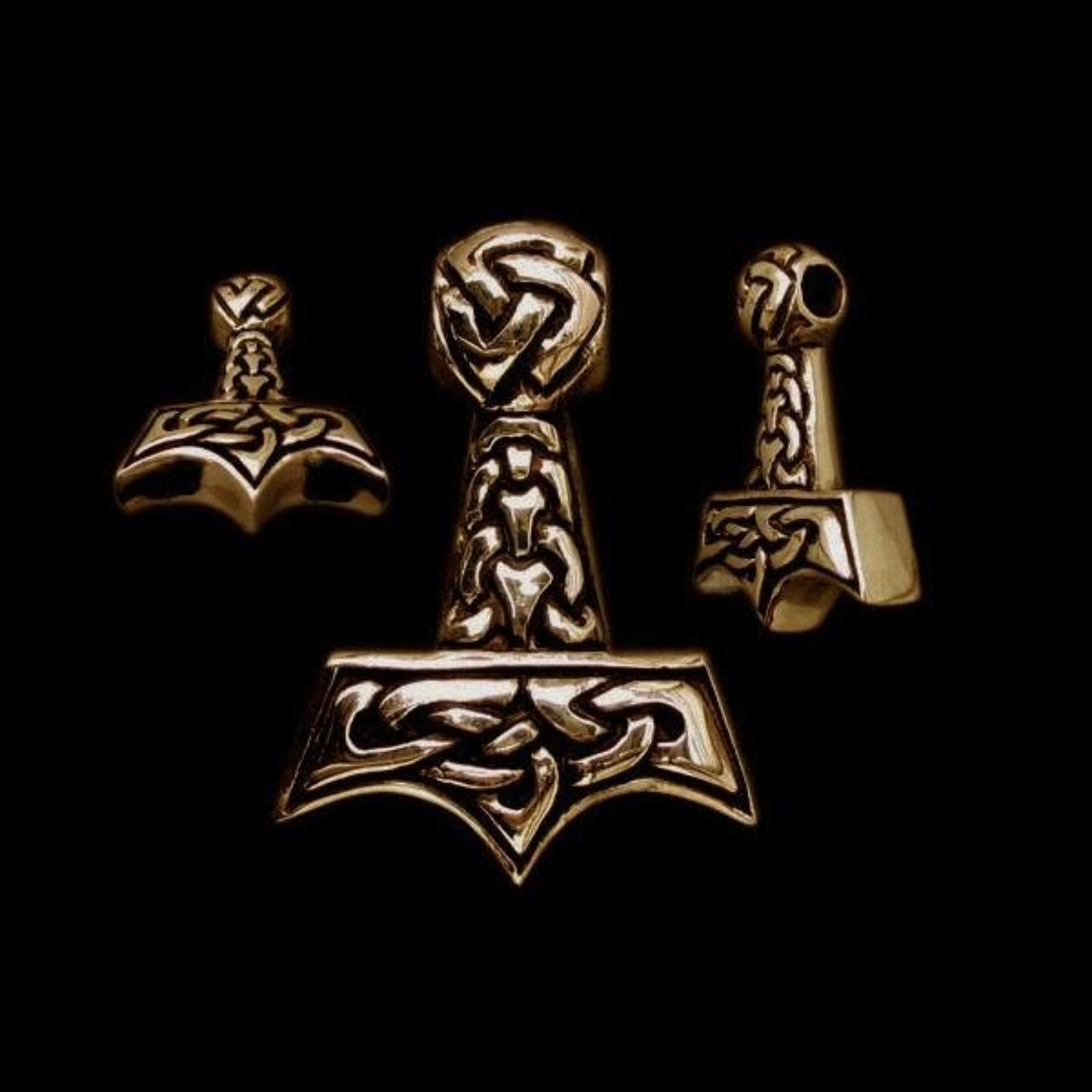 Knotwork Thors Hammer - Bronze - Thors Hammers