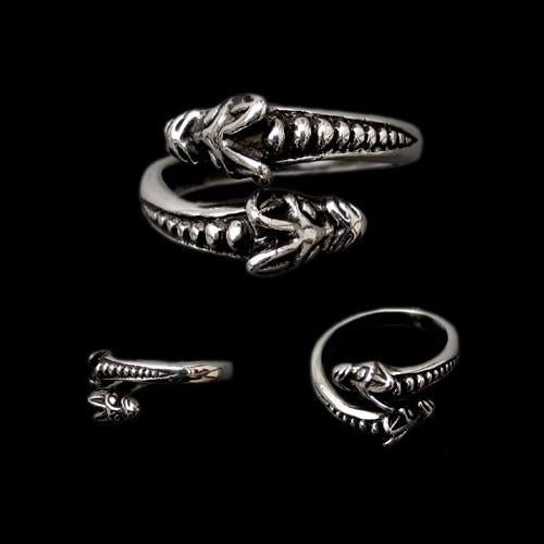 Silver Ridged Viking Wolf Ring - Viking Rings