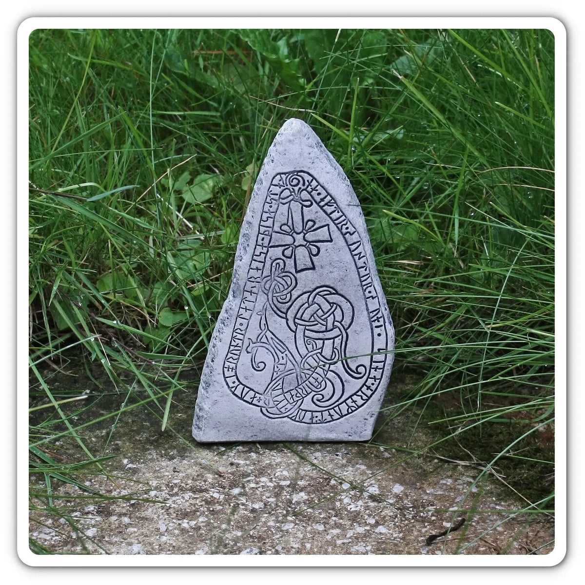 Native American Rune Stone Ornamental Viking Runestone Replica From Hägerstalund Uppland