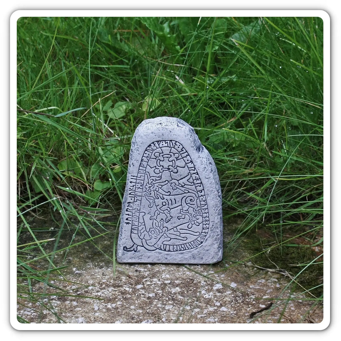 Ornamental Runestone Replica From Västergötland