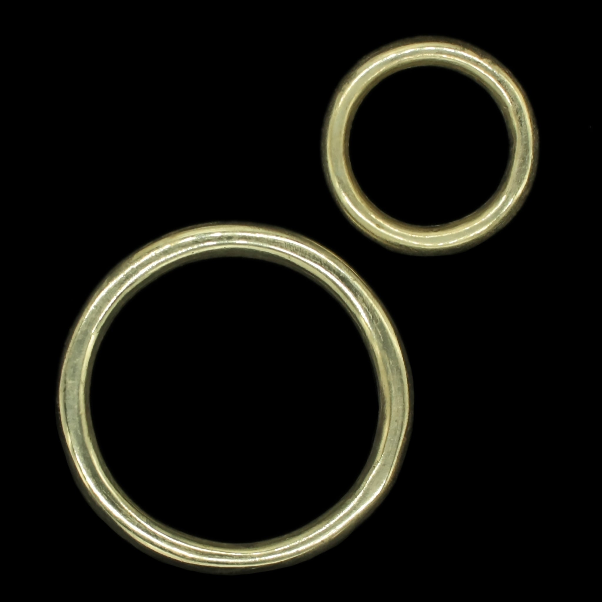 Plain Brass O Ring for Reenactment Belts / Axe Hangers