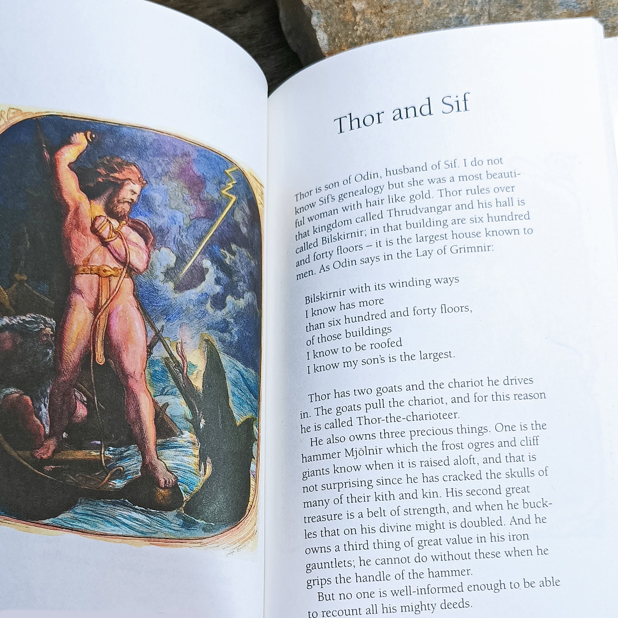 The Viking Gods Book - From Snorri Sturluson's Edda - Inside the book - Thor & Sif