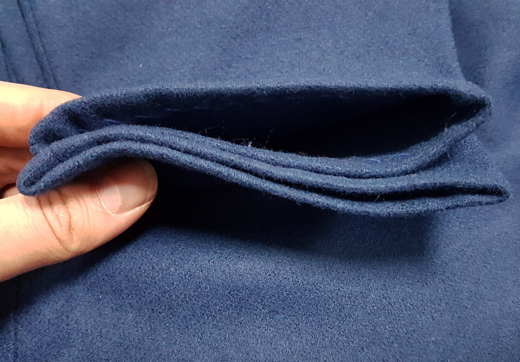 Blue Wool Viking Tunic - Cuffs - Viking Clothing