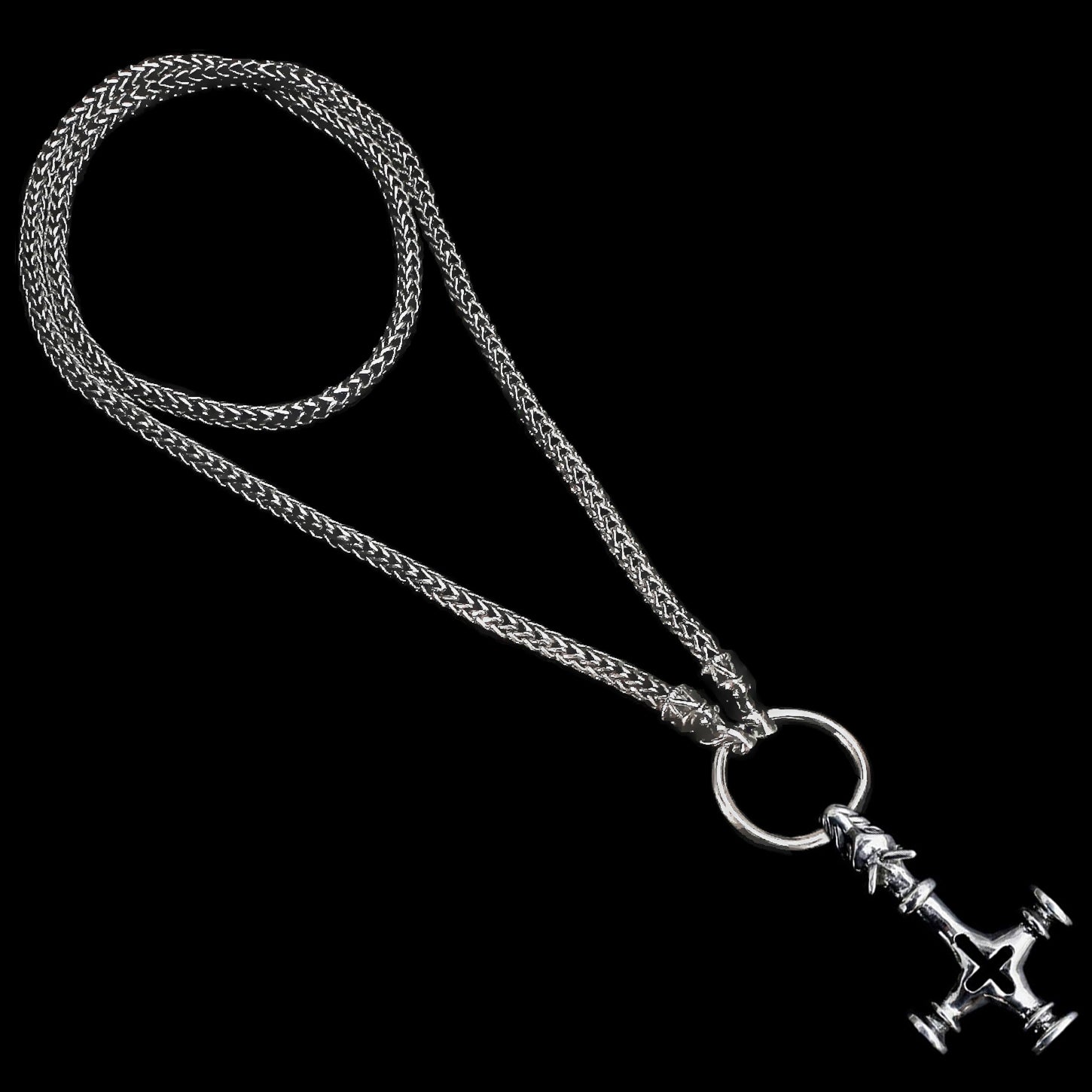 Wolf on sale cross pendant