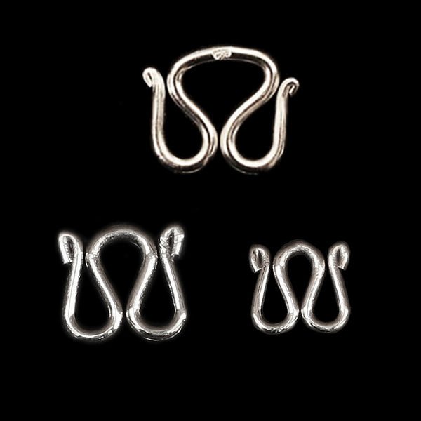 Silver Butterfly Fittings for Silver Necklaces - Viking Jewelry Clasps
