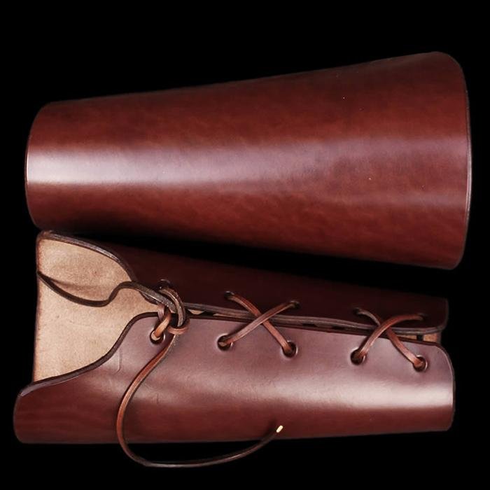 Thick Leather Armguards / Bracers - Gauntlets & Armguards