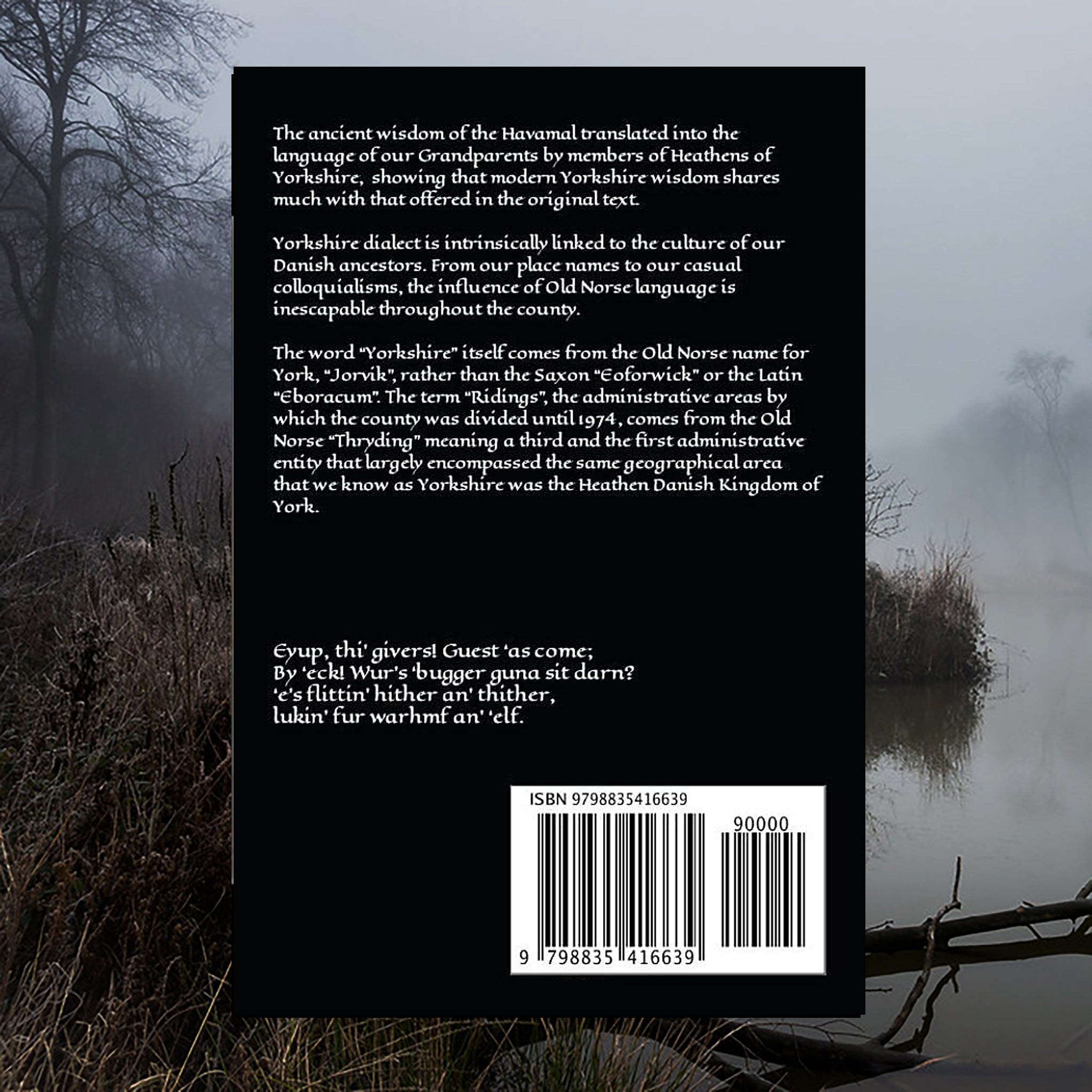 Yorkshire Av'mal Book - By Dan Coultas - Back Cover