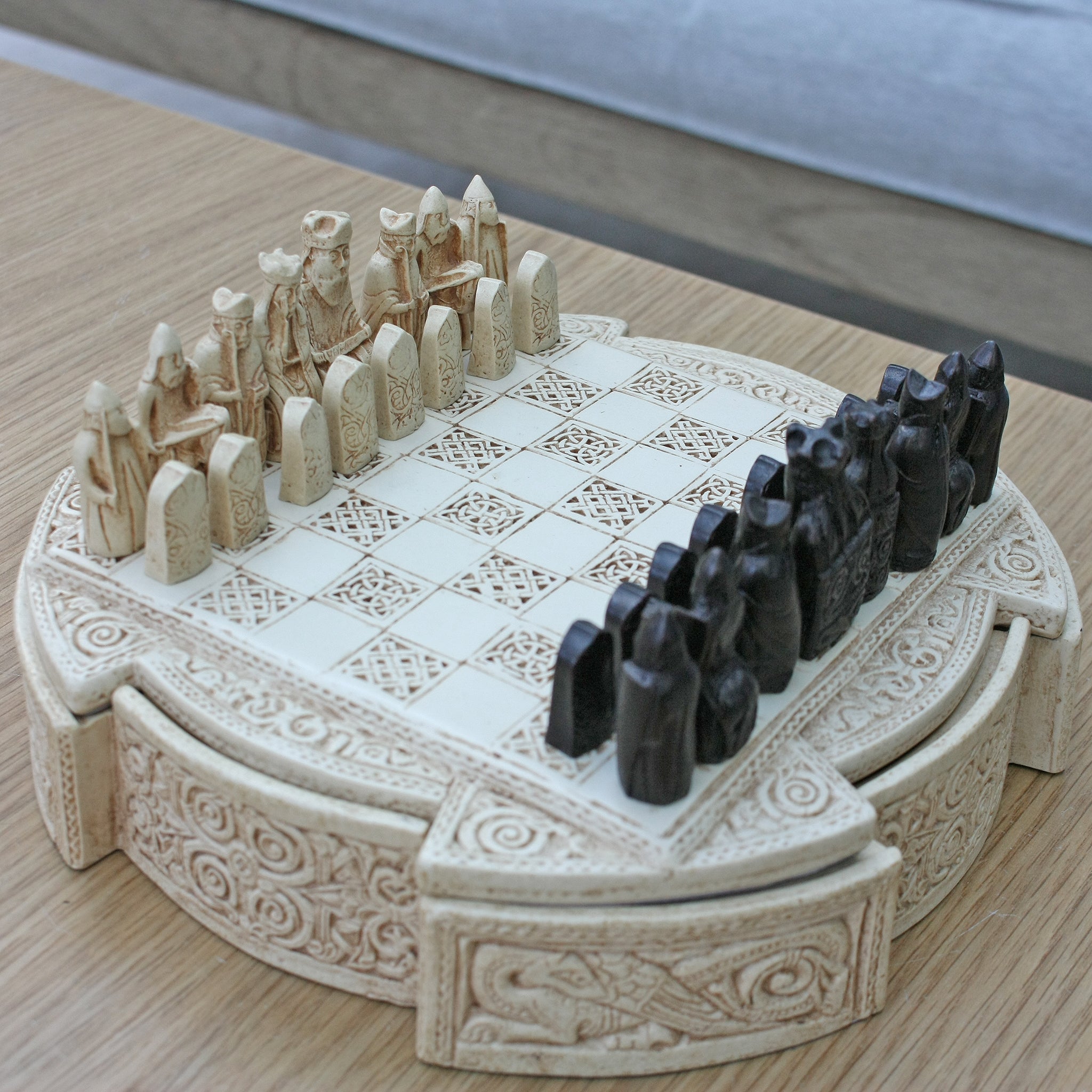 Replica 12th Century Lewis Chess Set - Viking Games