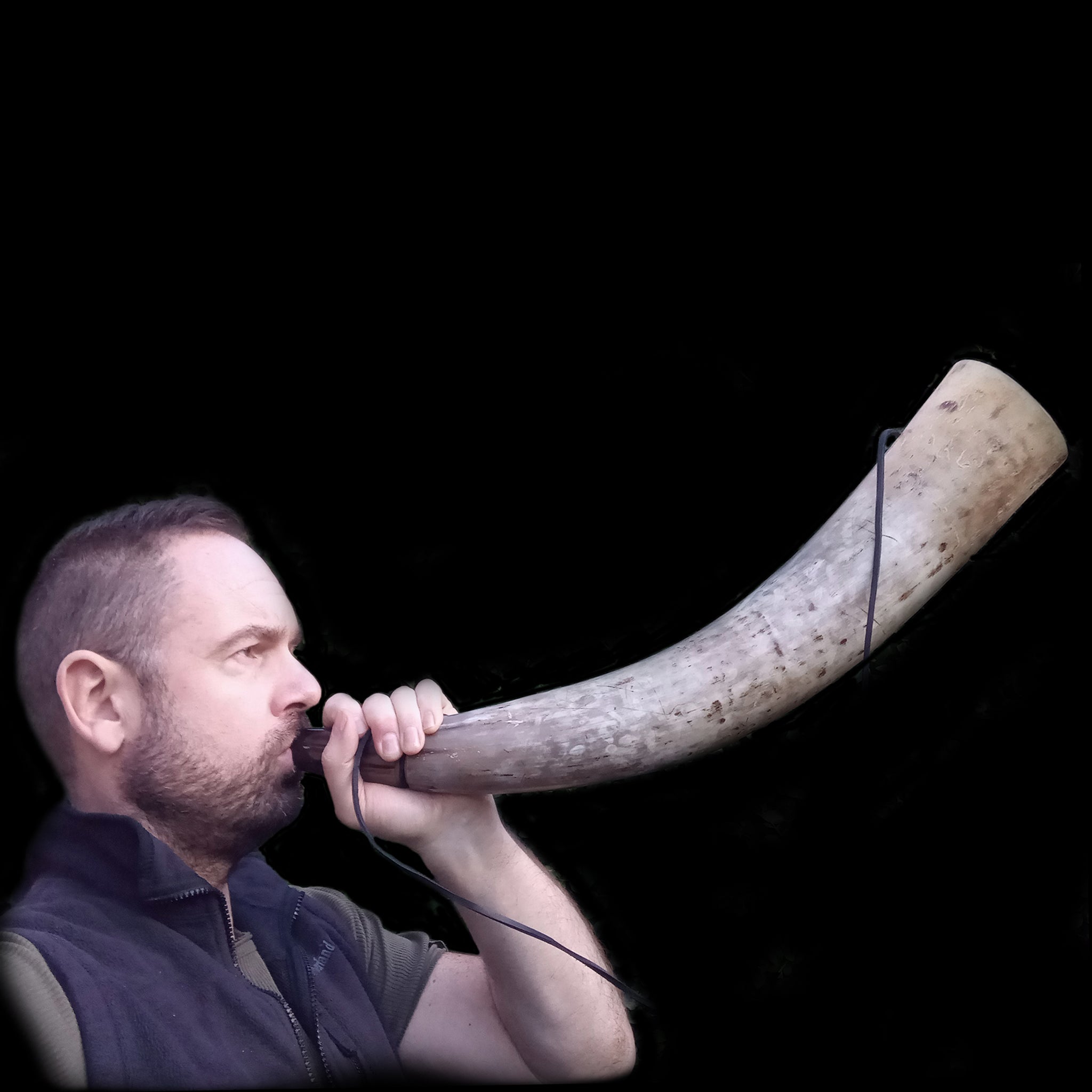Blowing a Large Viking Blowing Horn / Bugle