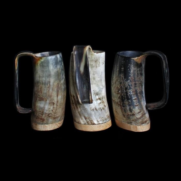 Game of Thrones Medium Rustic Horn Beer Mug - Viking Feasting Supplies