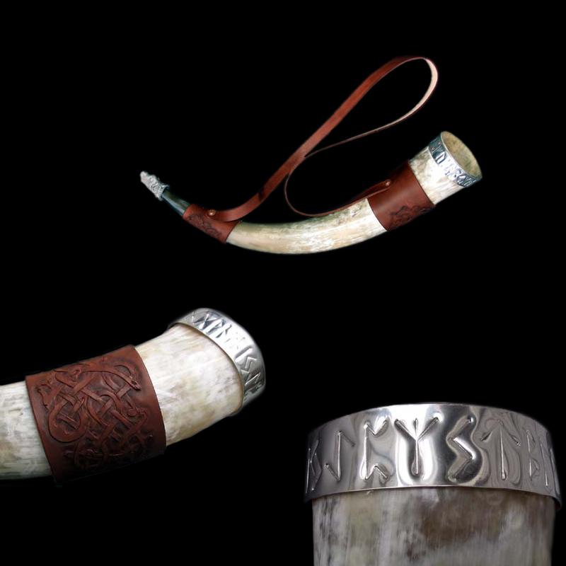 Large Custom Drinking Horn - Viking Drinking Horns