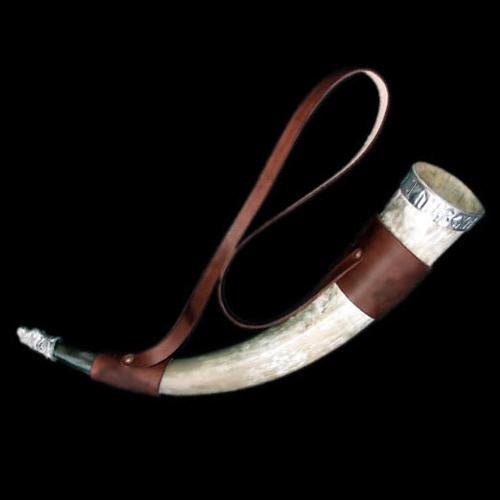 Drinking Horn Leather Shoulder Strap - Viking Drinking Horns