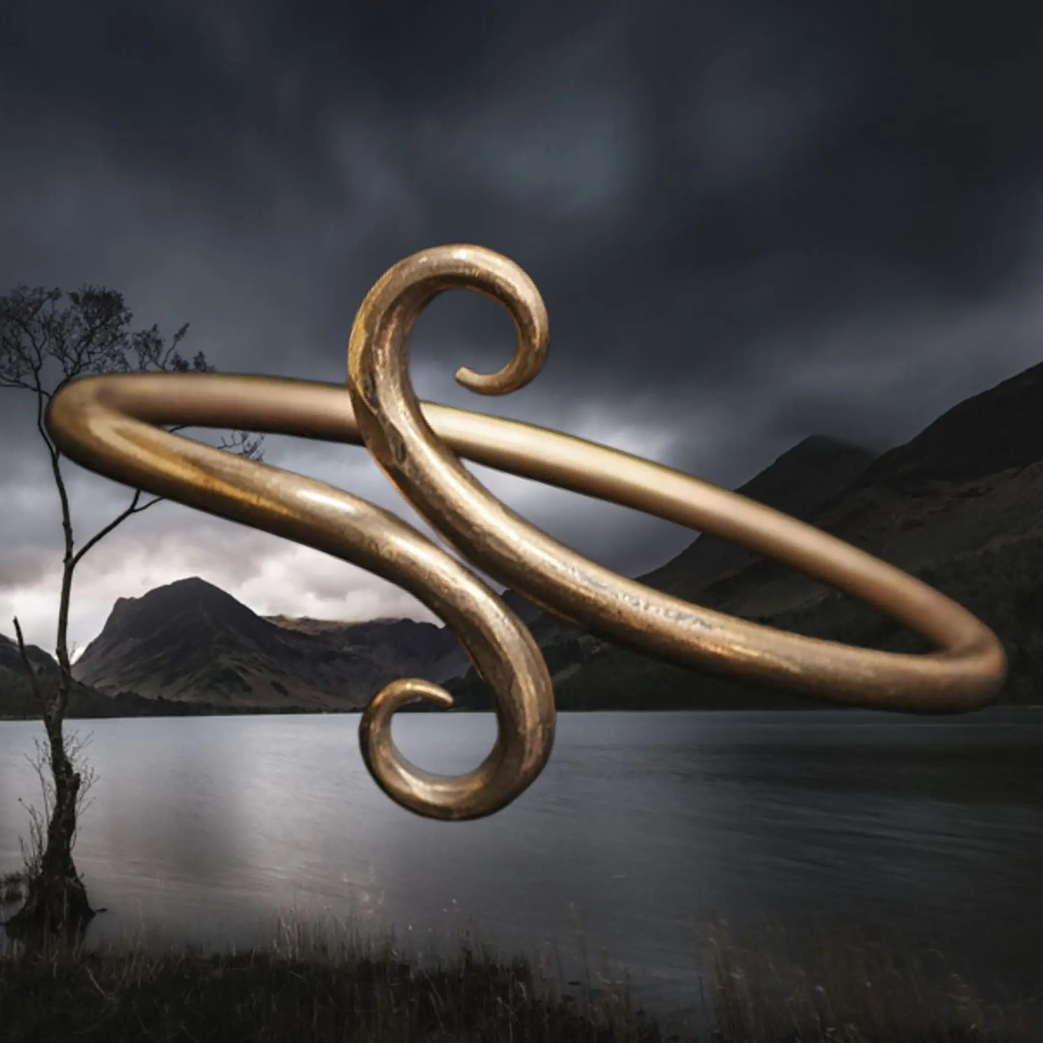 Torc Arm Rings Hand-Forged Bronze Viking Arm Ring / Arm Band / Torc