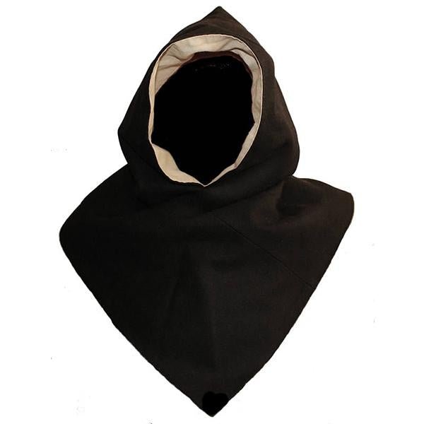 Wool Viking Hood From Hedeby - Black - Hats & Hoods