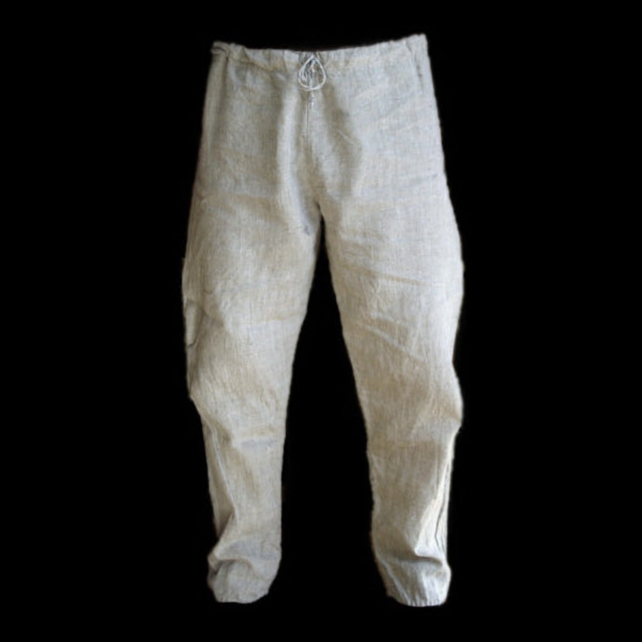 Handmade Natural Linen Viking Trousers - Viking Reenactment Clothing
