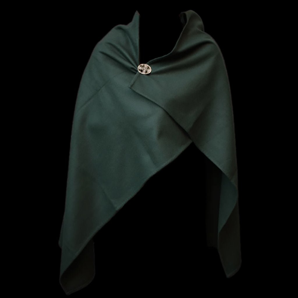 Handmade Green Wool Viking Cloak - Replica Viking Clothing