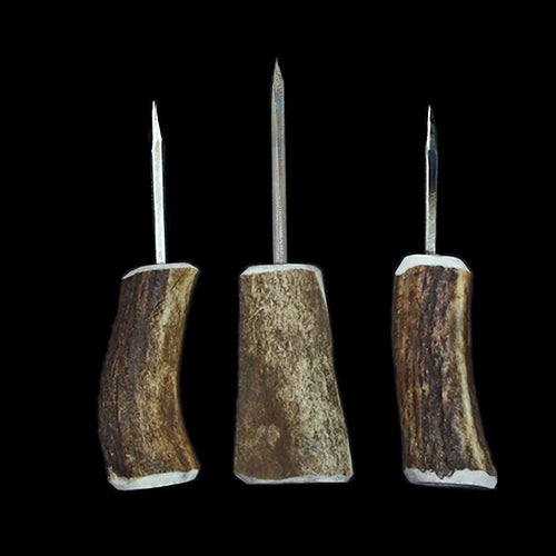 Handmade Awls with Red Deer Antler Handles