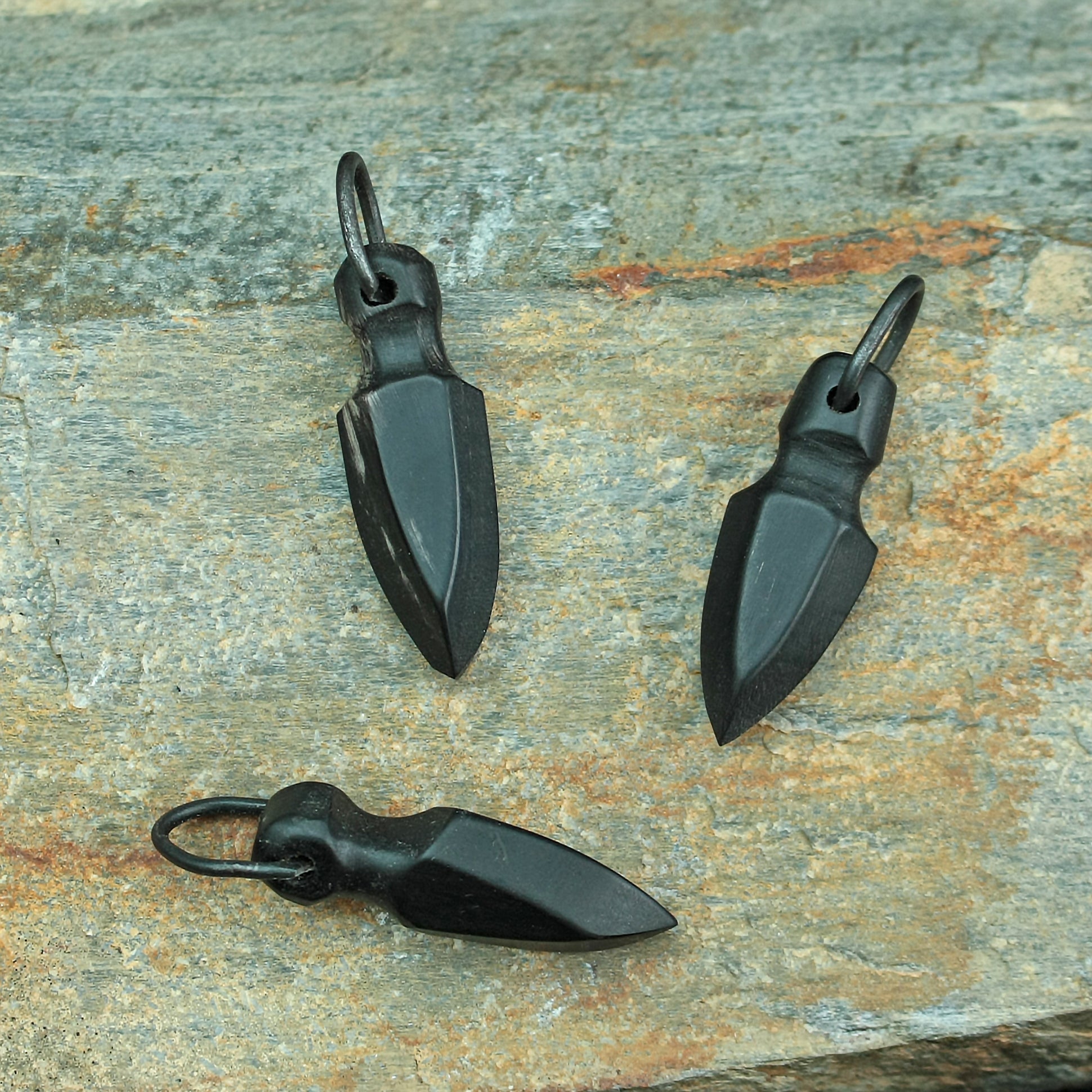 Black Horn Odin Spear Pendants Unique Viking Jewelry Viking Pendants