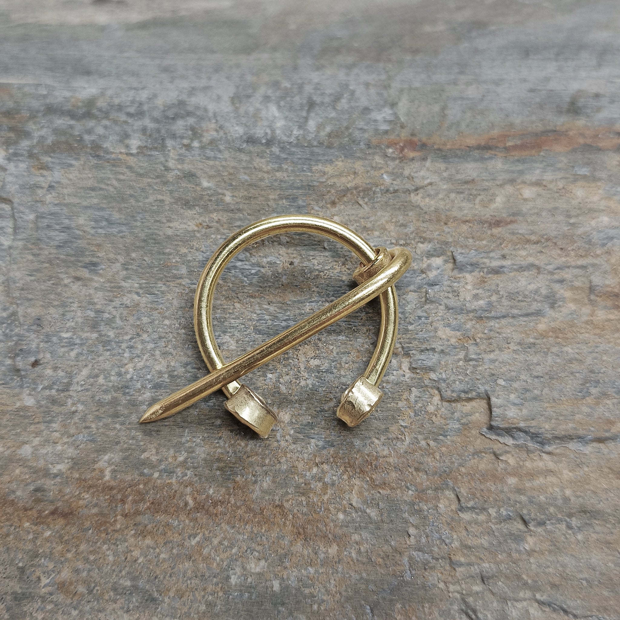 20mm Brass Cloak Pin / Clothes Pin on Rock