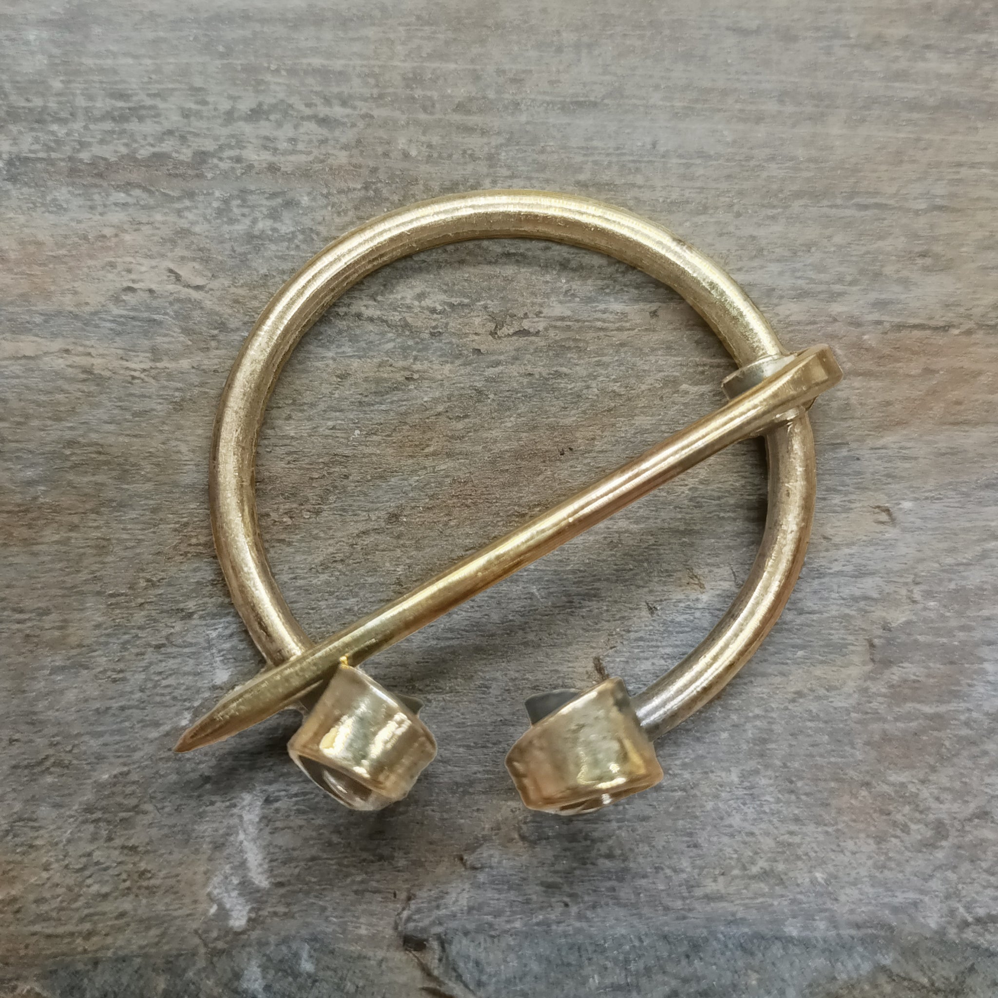 40mm Brass Cloak Pin / Clothes Pin on Rock
