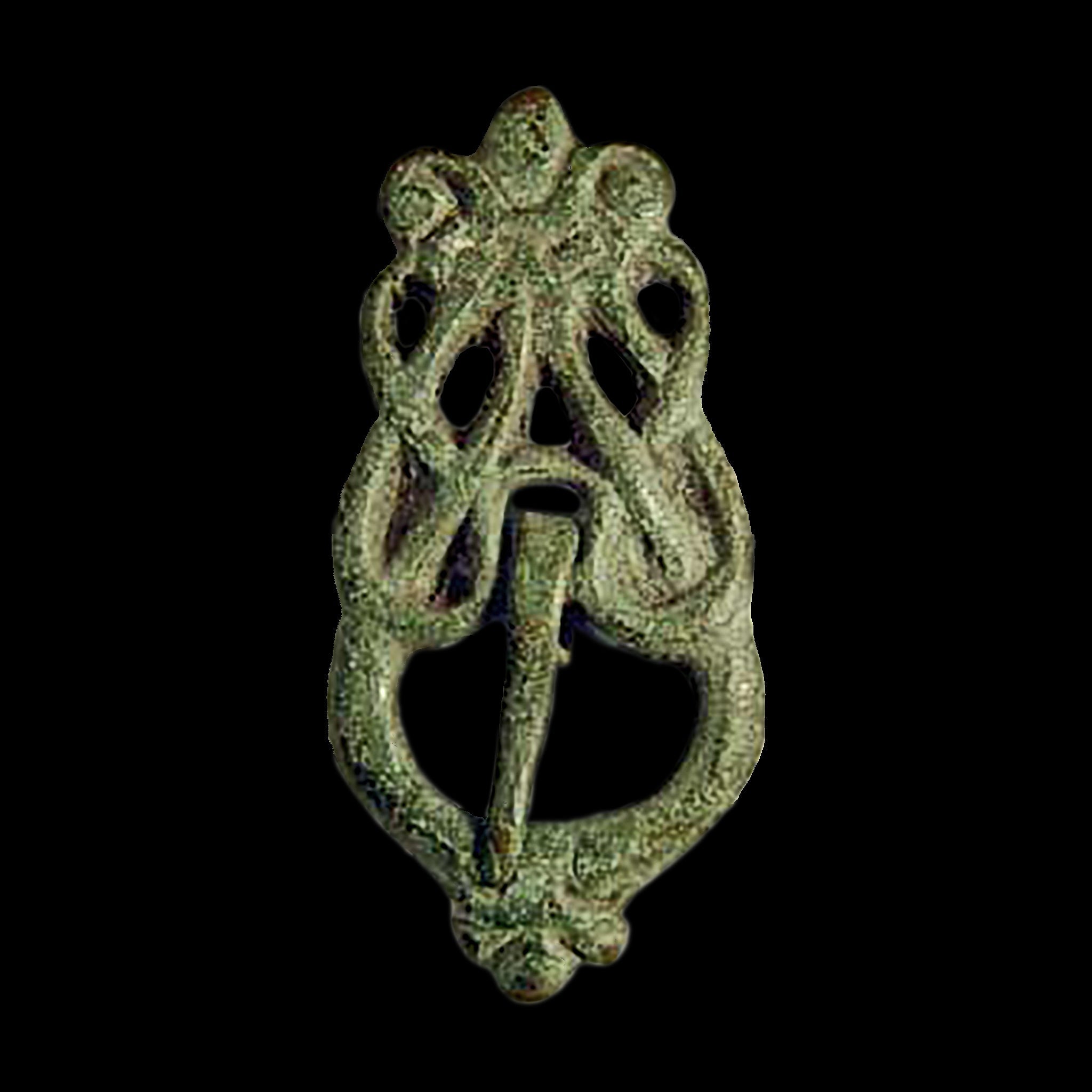 Bronze Ringerike Style Knotwork Viking Buckle - Original Find