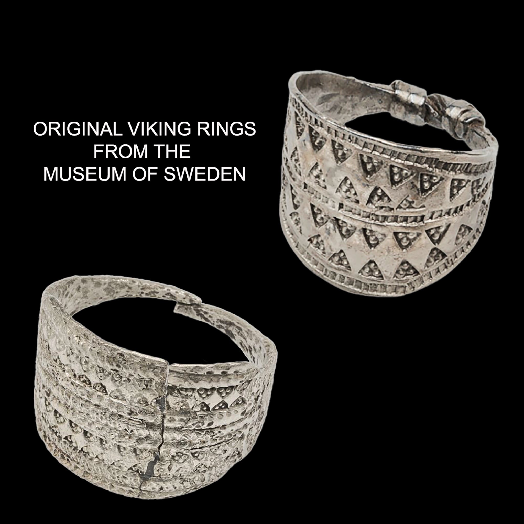 Original Viking rings from the Rone Hoard, Gotland, Sweden. Now in the Museum of Sweden