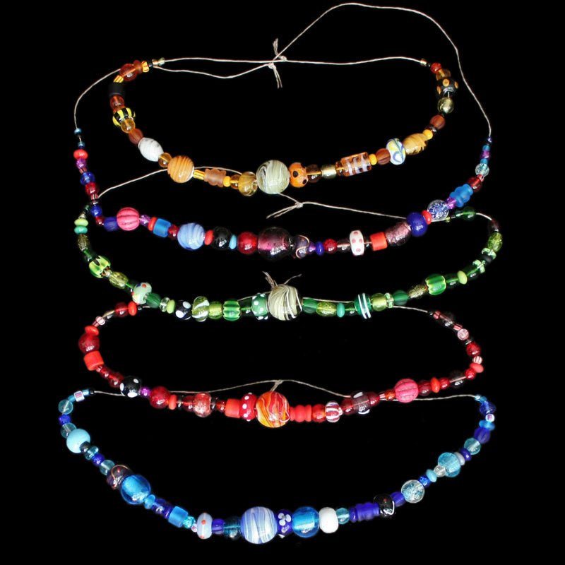 String Of Glass Viking Beads - Viking Beads