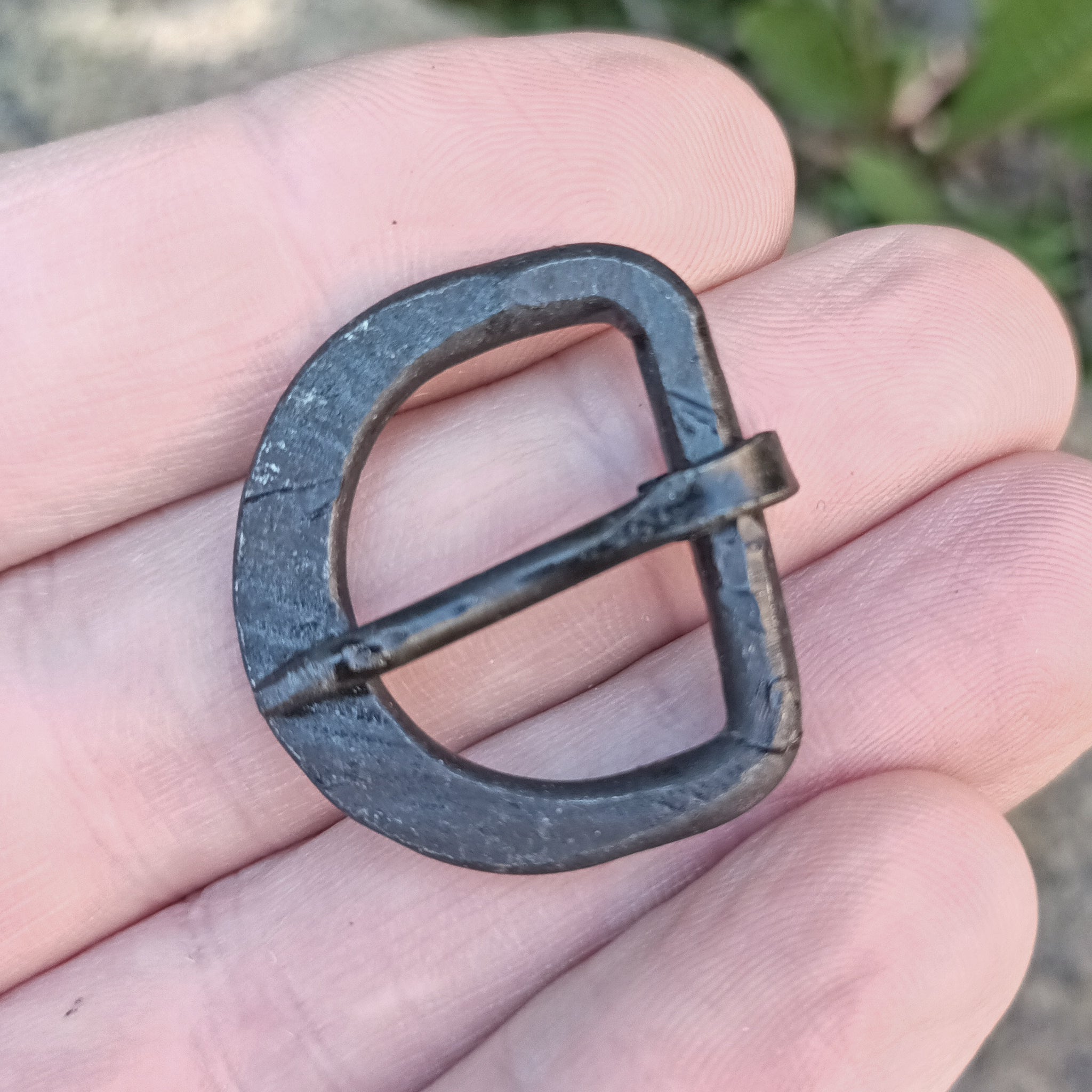 Hand-Forged Iron Viking / Medieval Buckle - 20mm (0.75 inch) on Hand