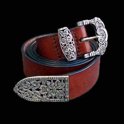 High Status Viking Belt With Silver Fittings - Belts & Fittings
