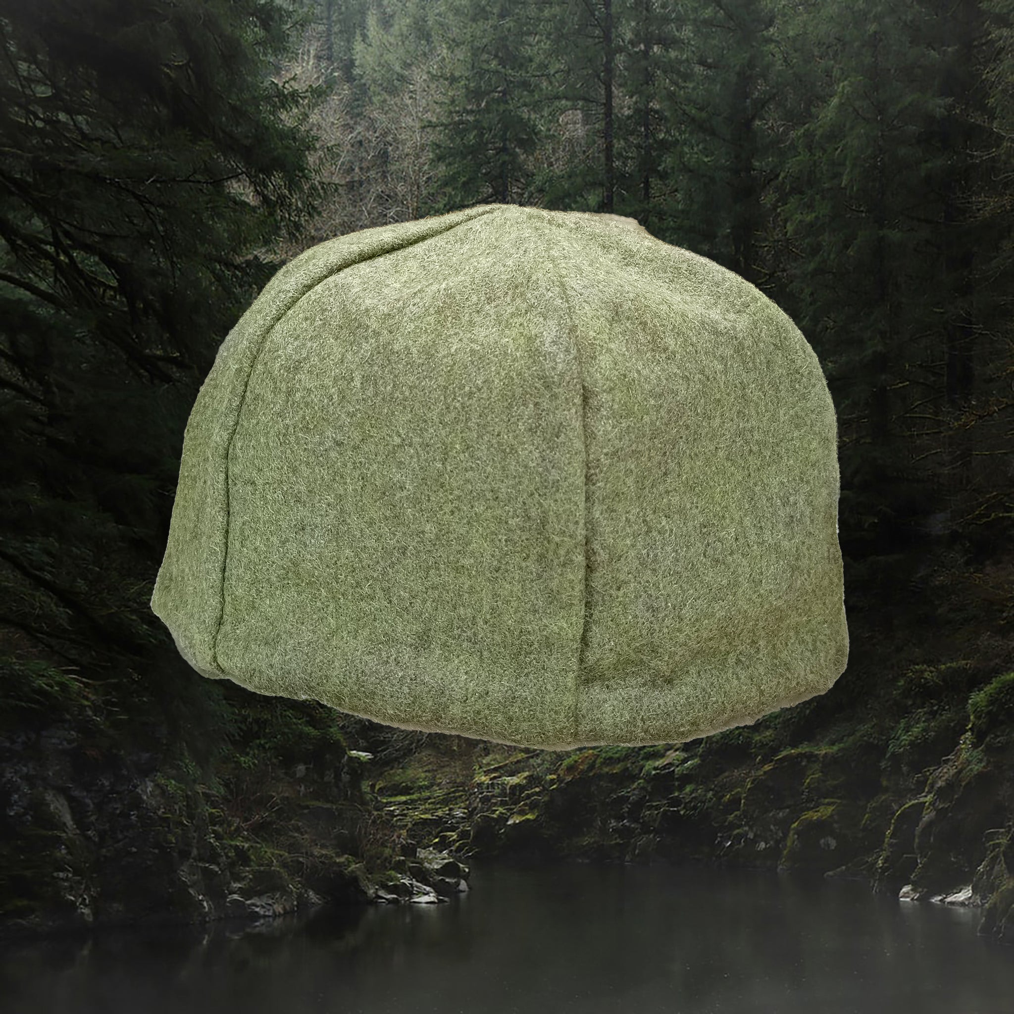 6 Panel Wool Viking Hat from Birka - Light Green