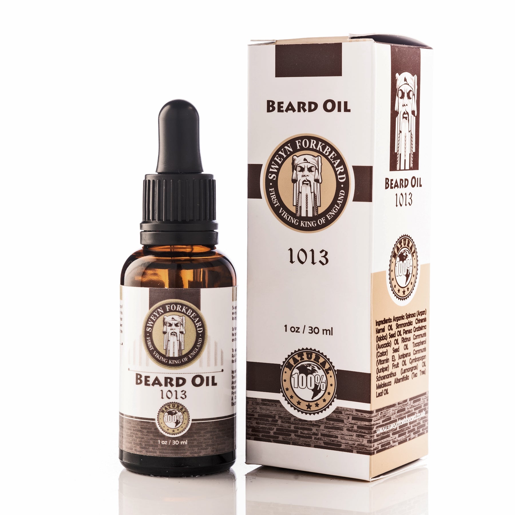 Beard Oil 1013 in Glass Bottle with Pipette - Modern Viking Grooming Accessories