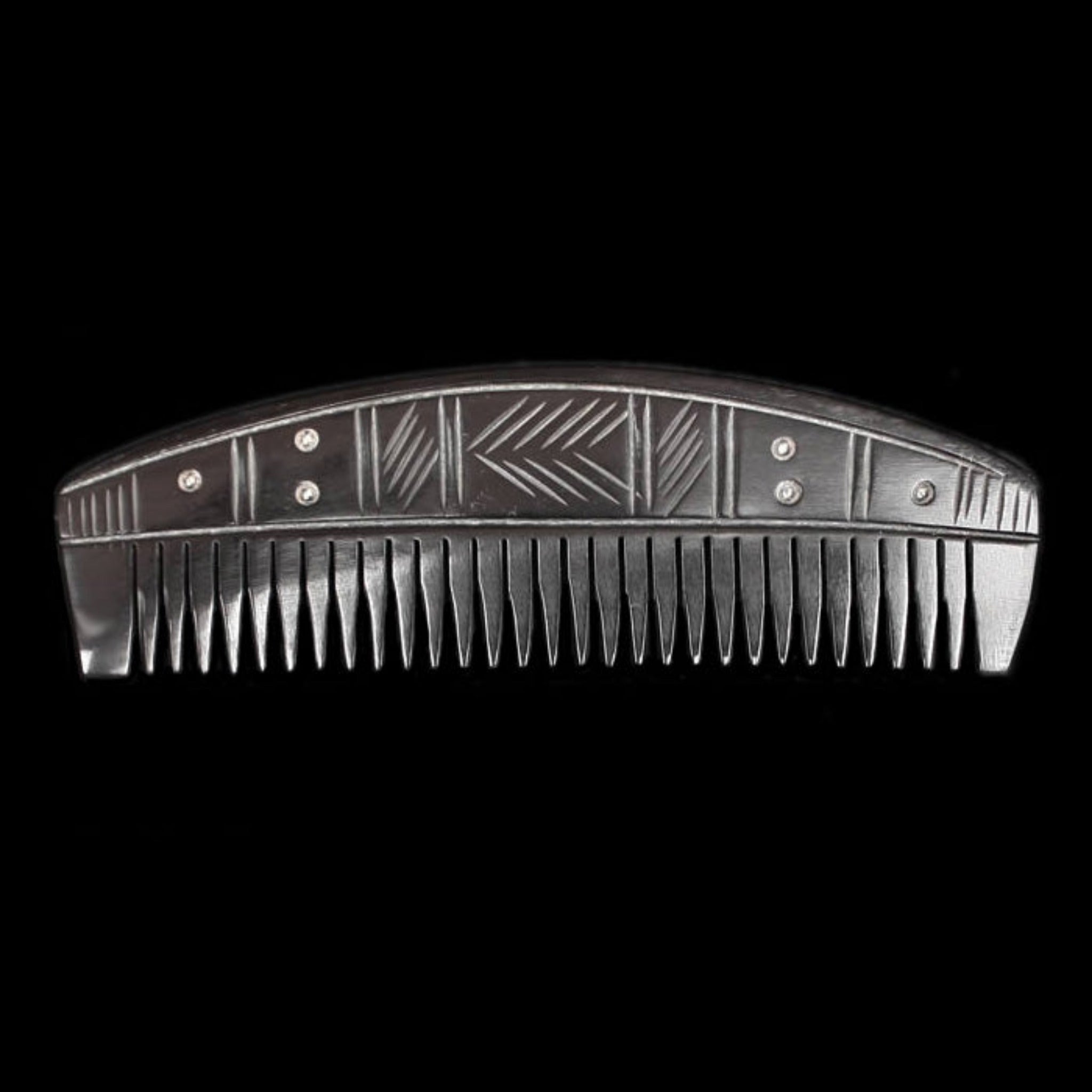 Decorated Horn Viking Comb - Viking Accessories