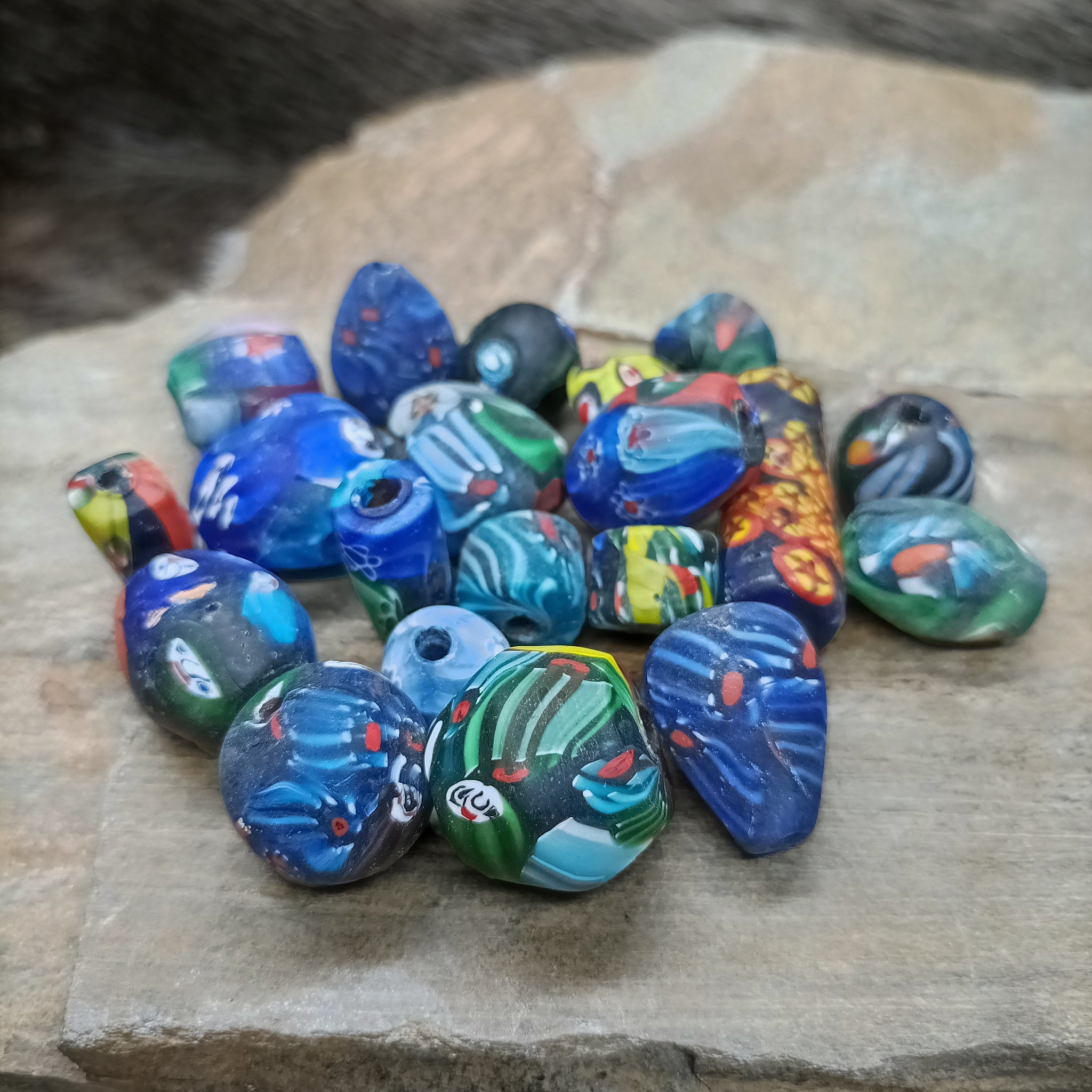 Assorted Glass Viking Beads From Birka x 20