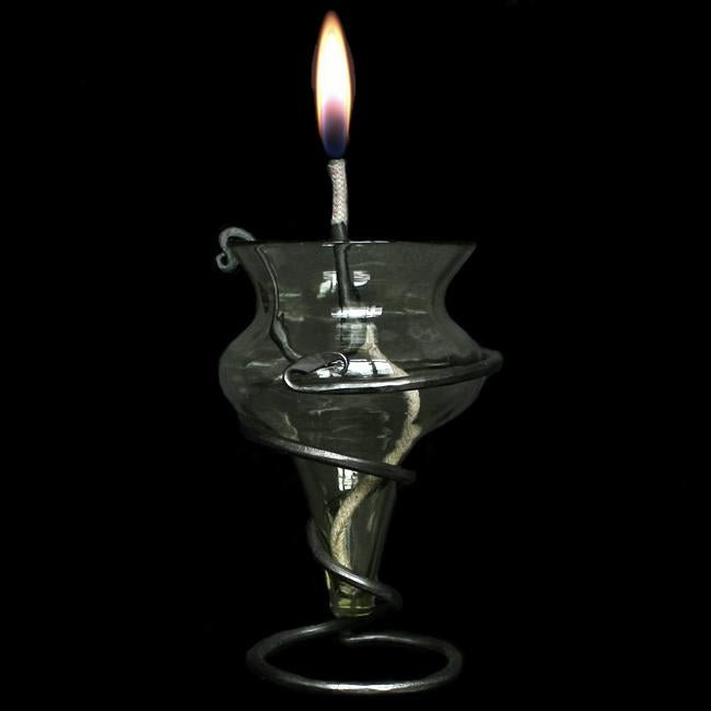 Medieval Glass Oil Lamp - Viking & Medieval Lighting