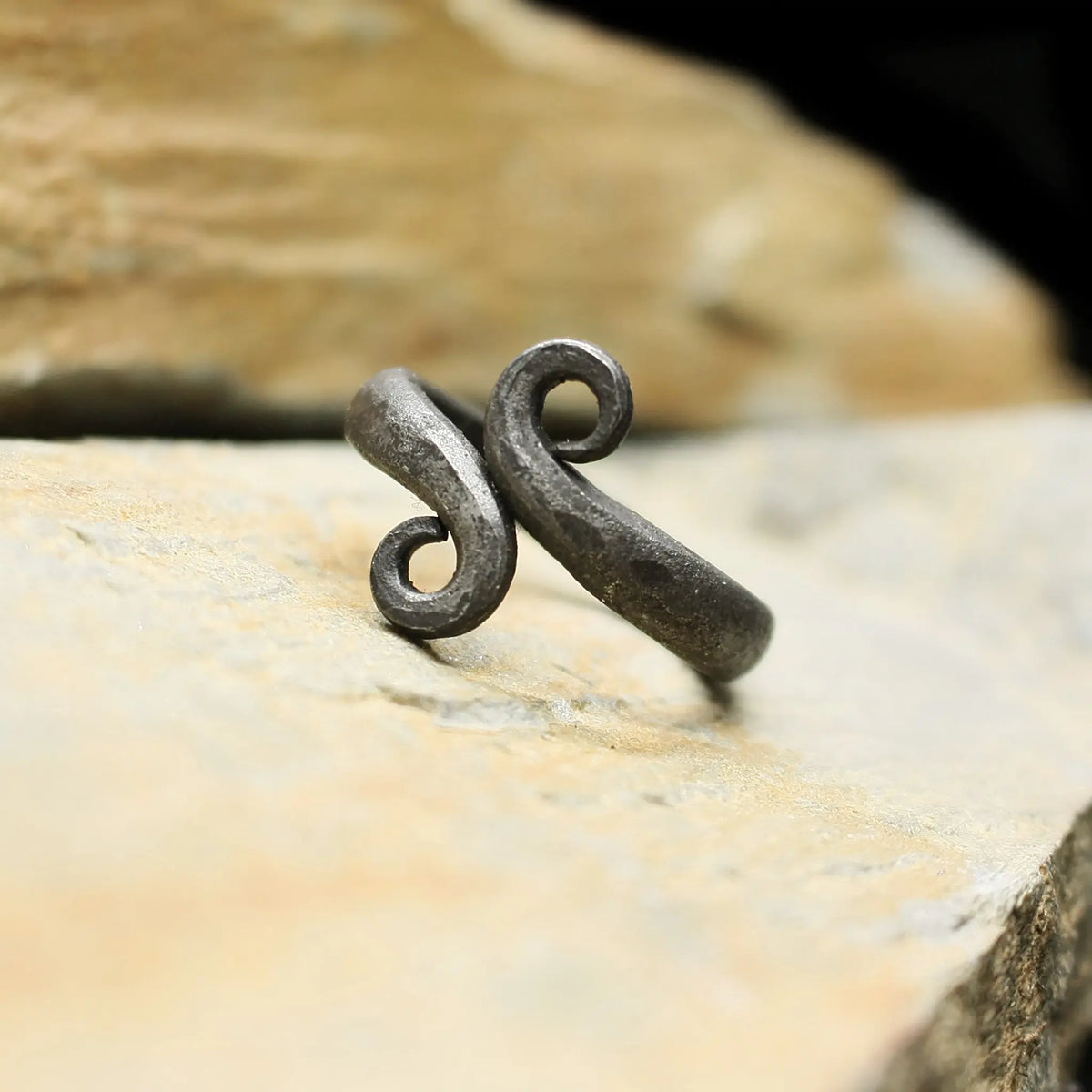 Hand-Forged Iron Replica Viking Ring - Replica Viking Jewellery