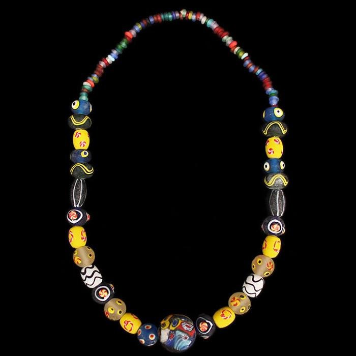 Large Glass Bead Viking Necklace - Viking Beads