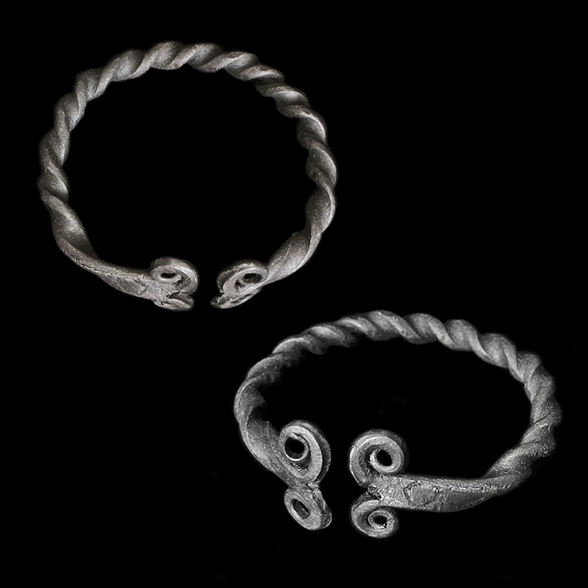 Twisted Iron Viking Bracelet / Arm Rings