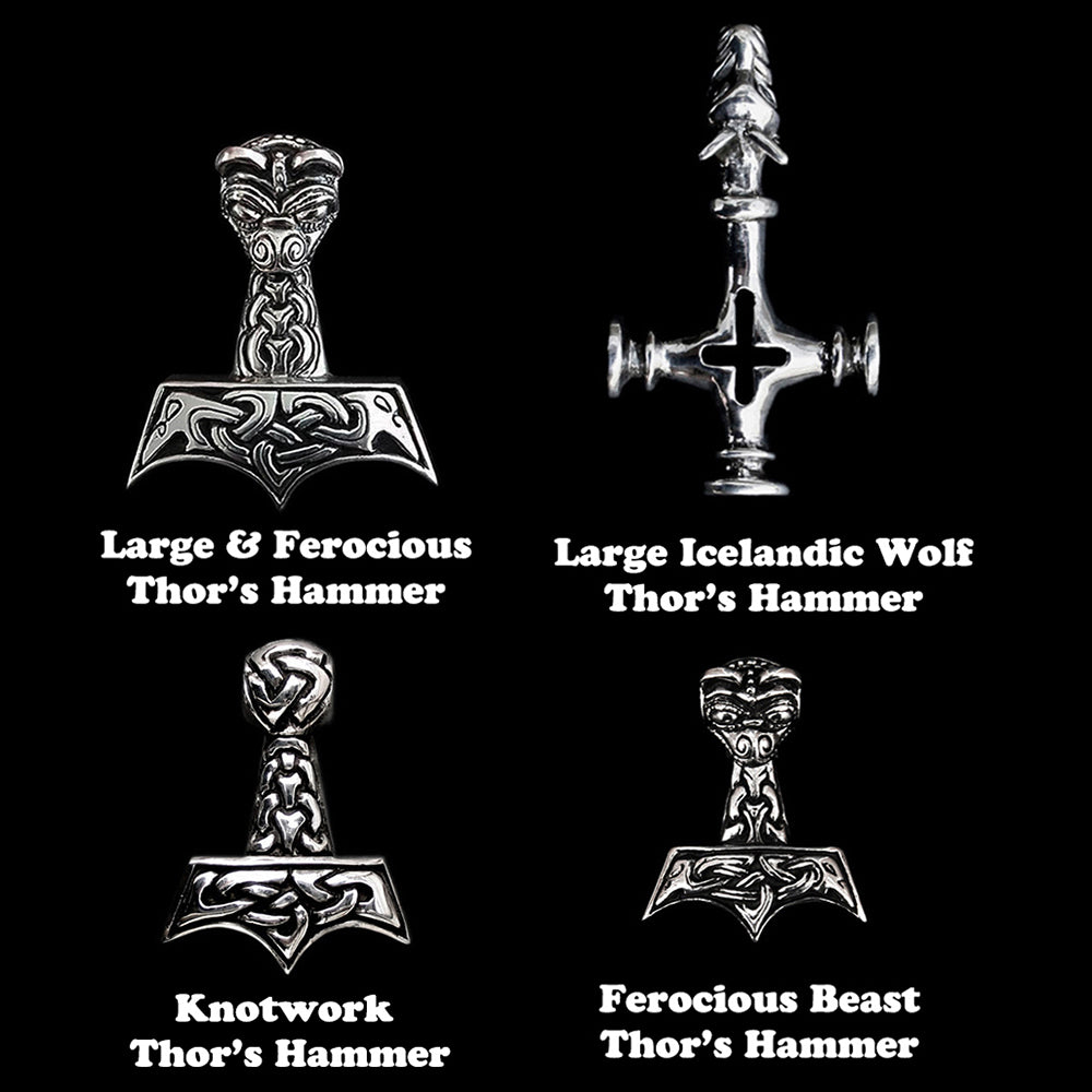 Silver Thors Hammer Selection for your Thgors Hammer Necklace