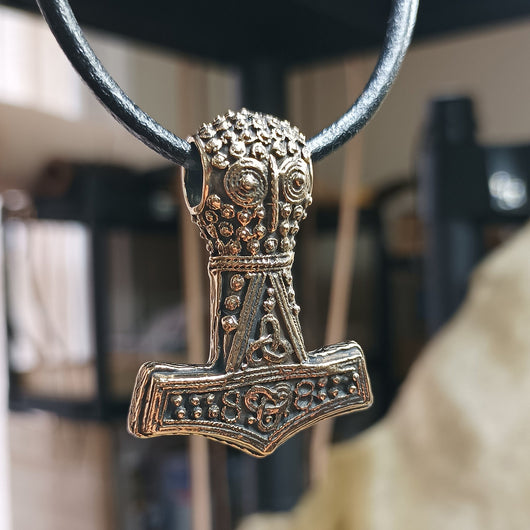 Bronze Replica Thors Hammer Pendant From Öland - Viking Jewelry