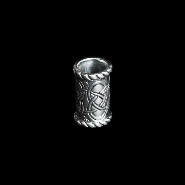 Medium Knotwork Viking Beard Ring - Silver - Viking Beard Rings