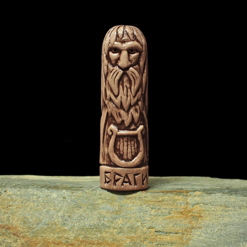 Hand-Crafted Ceramic Bragi Statuette - Asatur / Heathen Supplies