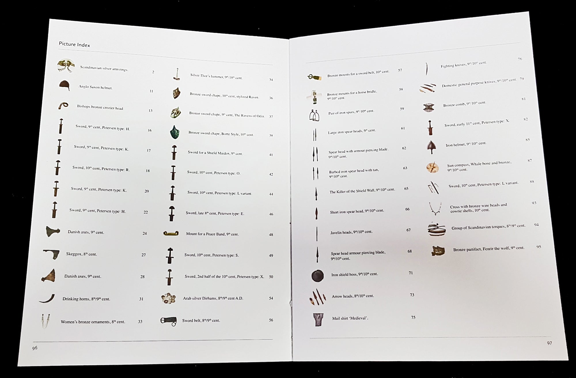 Vikings - Swords Dripping Gold - Silver - Blood - Book - Glossary