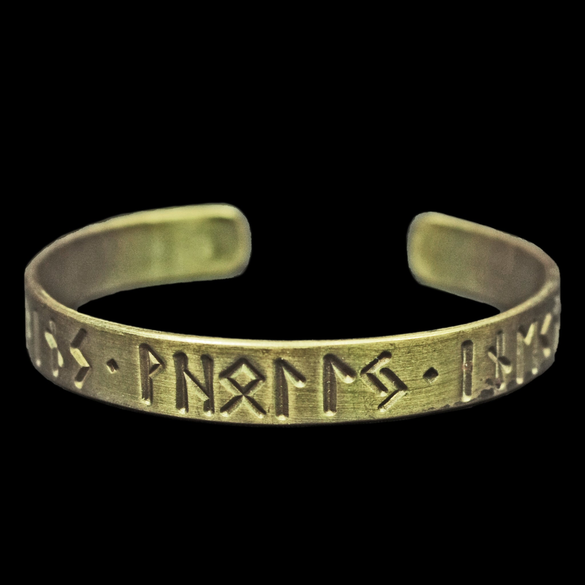 Runic Viking / Saxon Bracelet in Solid Bronze with Runic Inscription