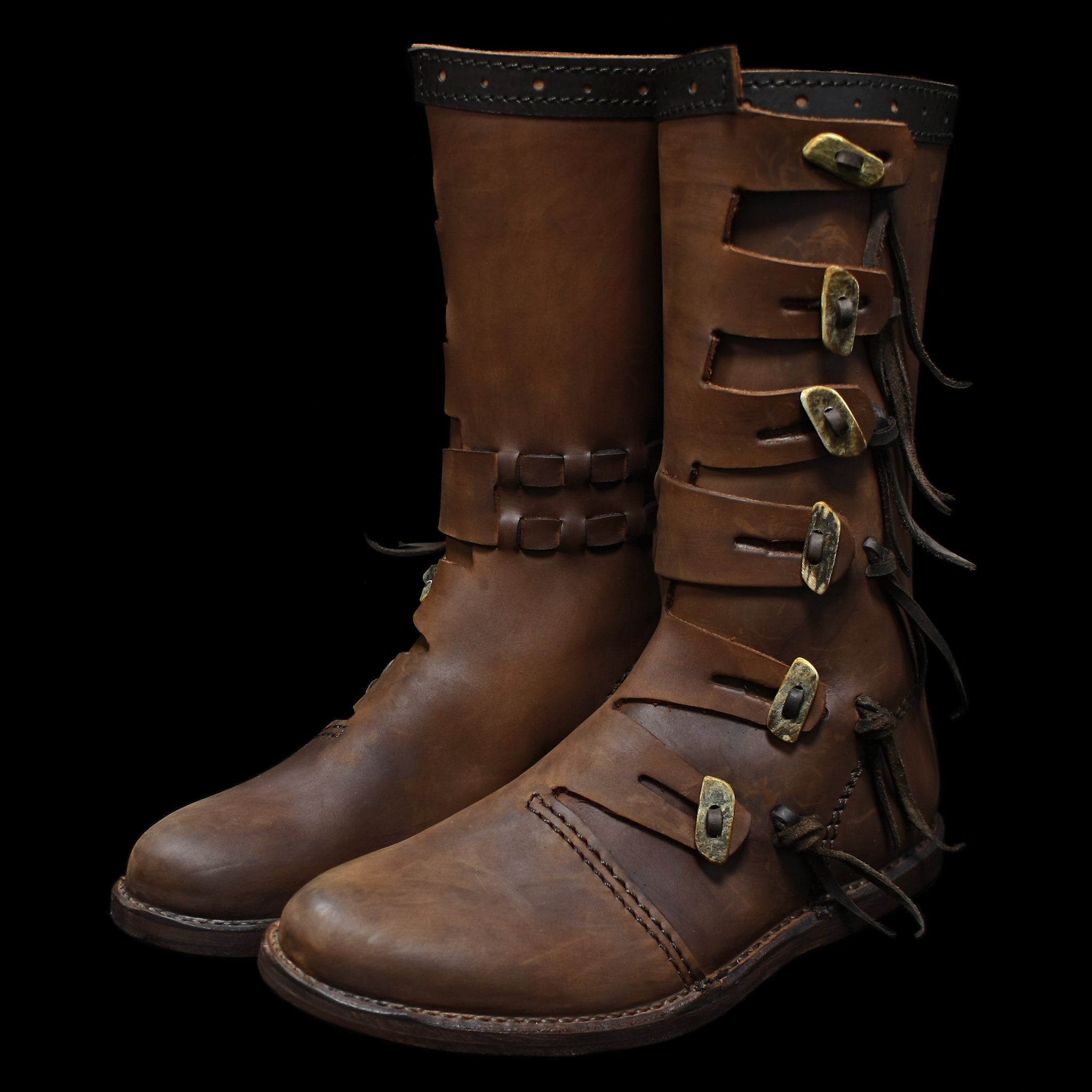 Handmade Leather Viking Jarl Boots - Viking Clothing & Footwear